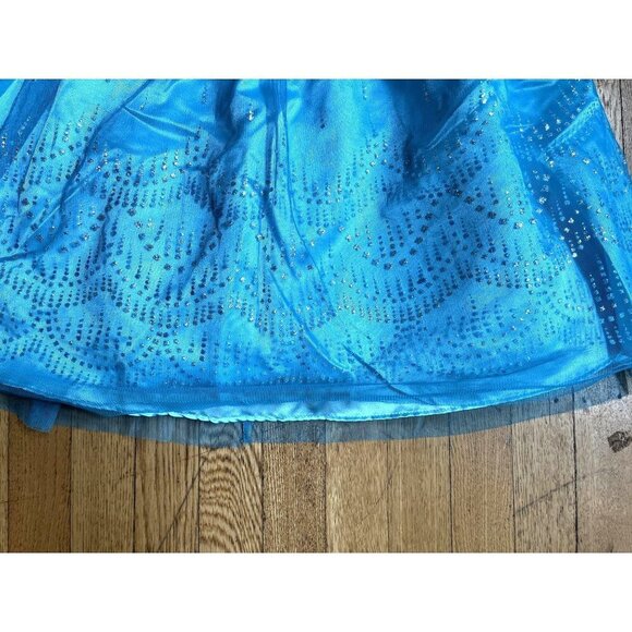 Jona Michelle Teal Blue Green Layered Dress with Rhinestones 6 - Picture 9 of 16